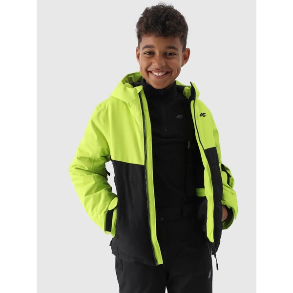 Kurtka narciarska chłopięca TTJAM535 4F - soczysta zieleń