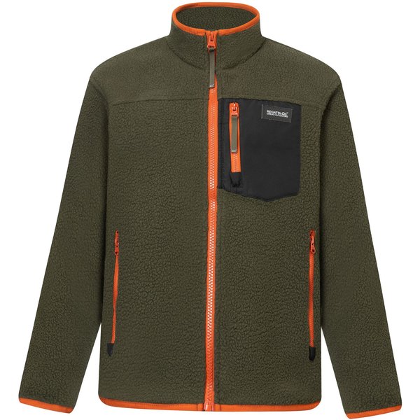 Polar juniorski Frankie Warm Fleece Regatta - dark khaki/rooibos tea