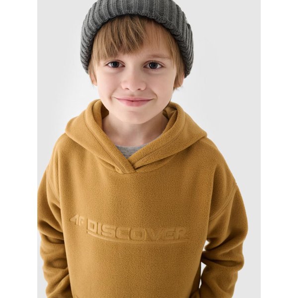 Bluza polarowa chłopięca TFLEM213 4F - złoty