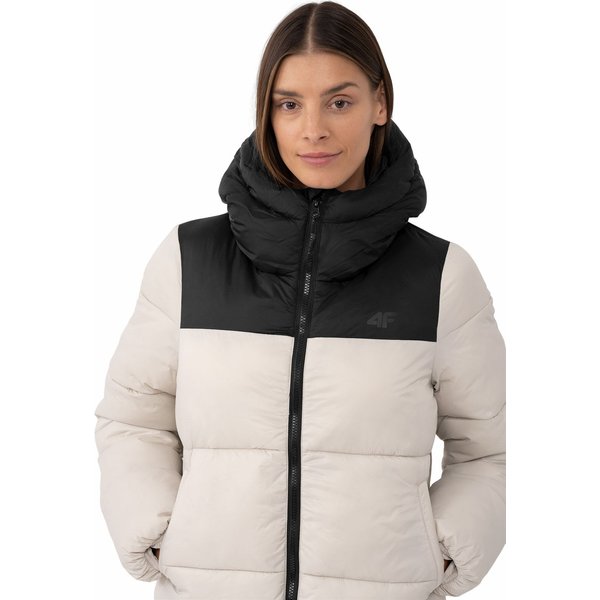 Kurtka puchowa damska 4FAW23TDJAF230 4F - beż