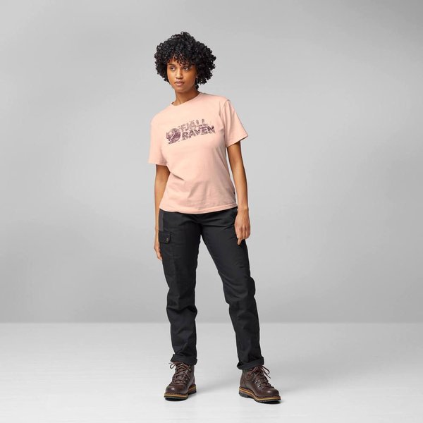 Koszulka damska Lush Logo Fjallraven - Chalk White