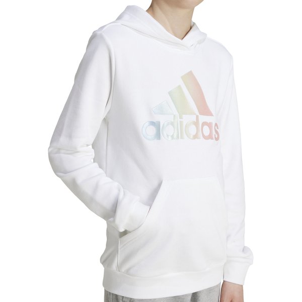 Bluza juniorska G ML Hoodie Adidas - biała