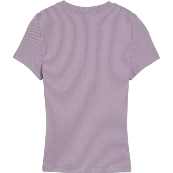 Koszulka damska Classics Ribbed Slim Tee Puma - Pale Plum