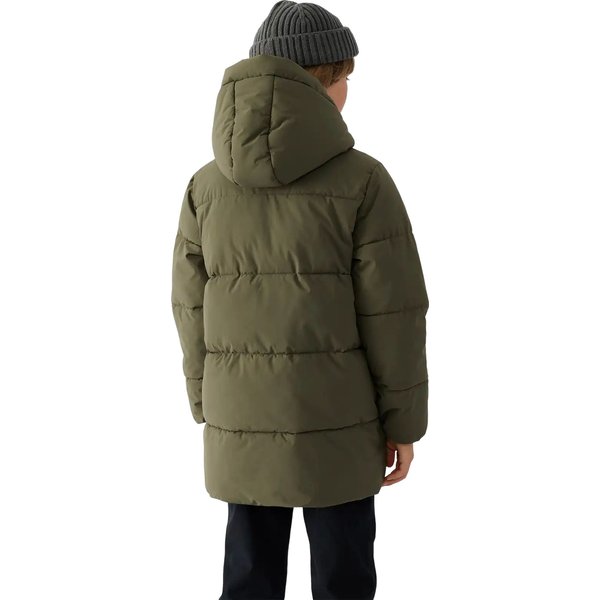 Płaszcz puchowy chłopięcy TDJAM464 4F - khaki