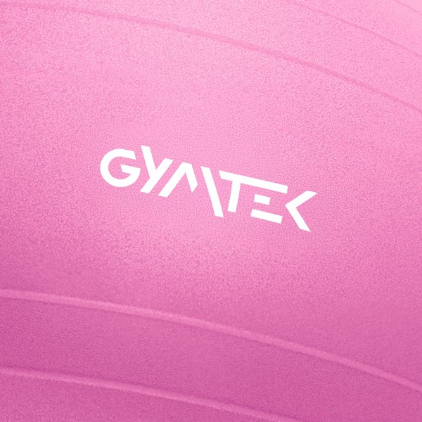 Piłka gimnastyczna 65cm + pompka Gymtek - różowa