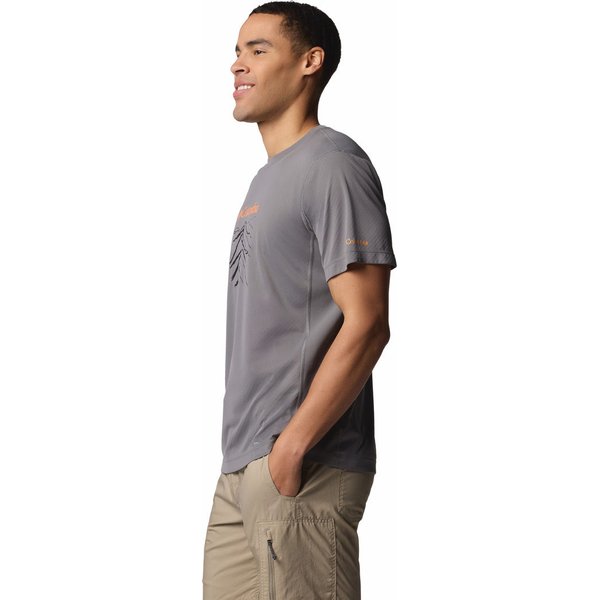 Koszulka męska Zero Rules Light SS Graphic Crew Columbia - City Grey, Ridge Line Life