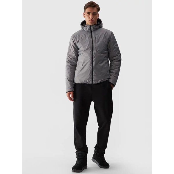 Kurtka puchowa dwustronna męska TDJAM486 4F - szary