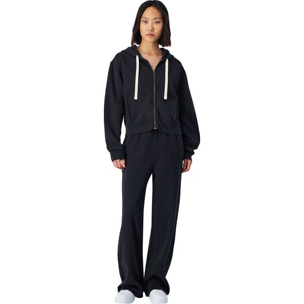 Bluza damska Vintage Wash Cropped Full-Zip Champion - Black