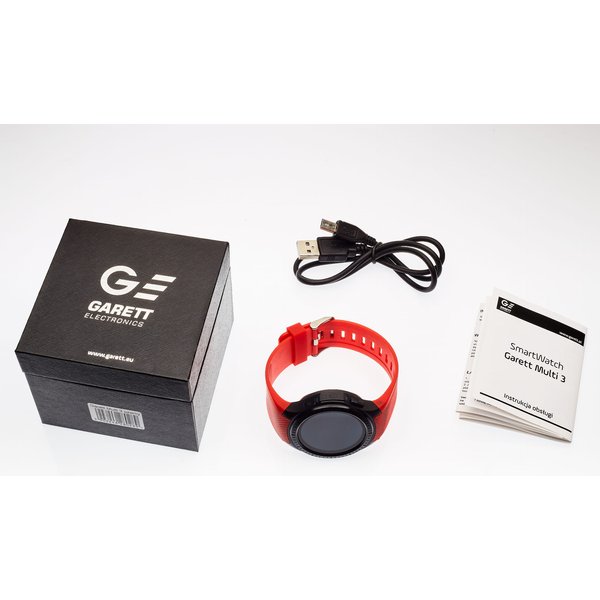 Smartwatch Multi 3 Garett - czerwony
