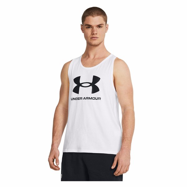 Bezrękawnik męski Sportstyle Logo Tank Under Armour - biała
