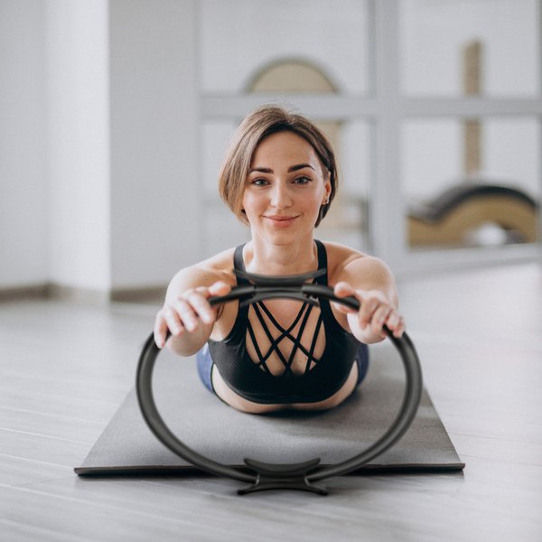 Obręcz do pilatesu, jogi Flow Gymtek - czarna