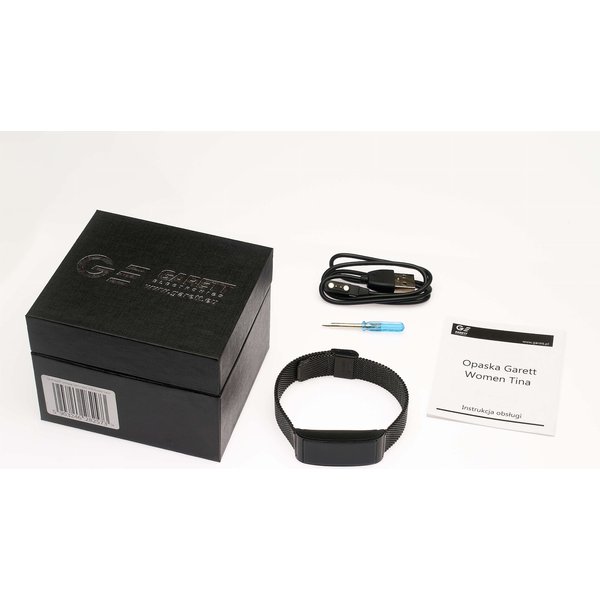 Smartwatch Women Tina Garett - czarny stalowy