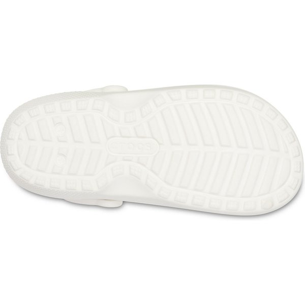 Chodaki Classic Fuzz-Lined Clog Crocs - white grey