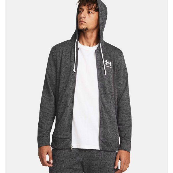 Bluza męska Rival Terry Under Armour - Castlerock Light Heather/Onyx White