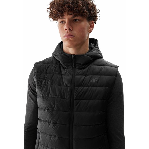 Kamizelka puchowa męska 4FWSS24TVJAM099 4F - głęboka czerń