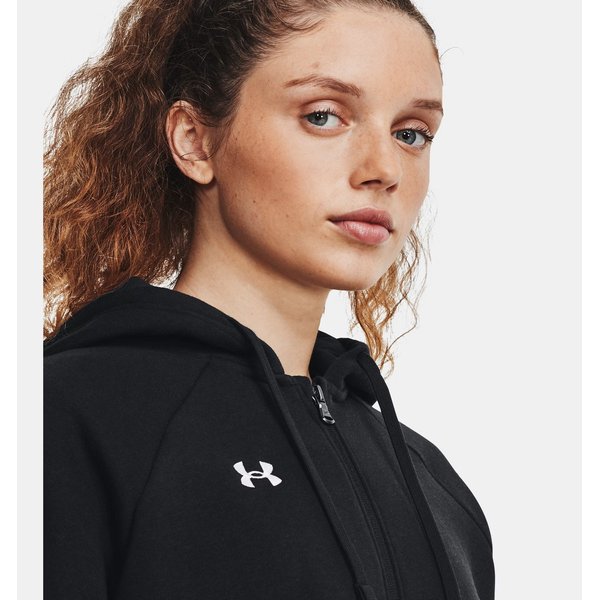 Bluza damska Rival Fleece FZ Hoodie Under Armour - Black/White