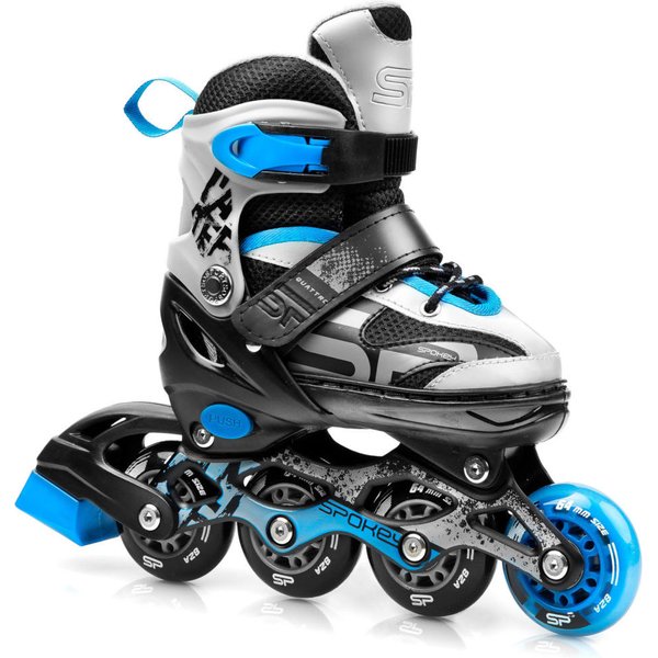 Rolki regulowane z wymienną płozą Quattro 4w1 Spokey - niebieskie