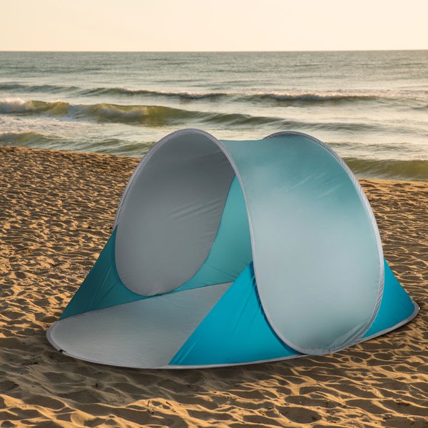 Namiot plażowy samorozkładający, parawan ogrodowy UV50 Outtec - turkusowy II