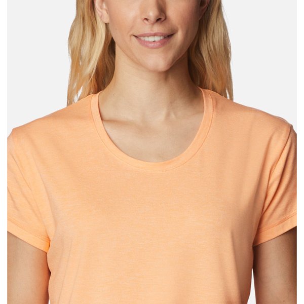 Koszulka damska Sun Trek SS Tee Columbia - łosoś/pomarańcz