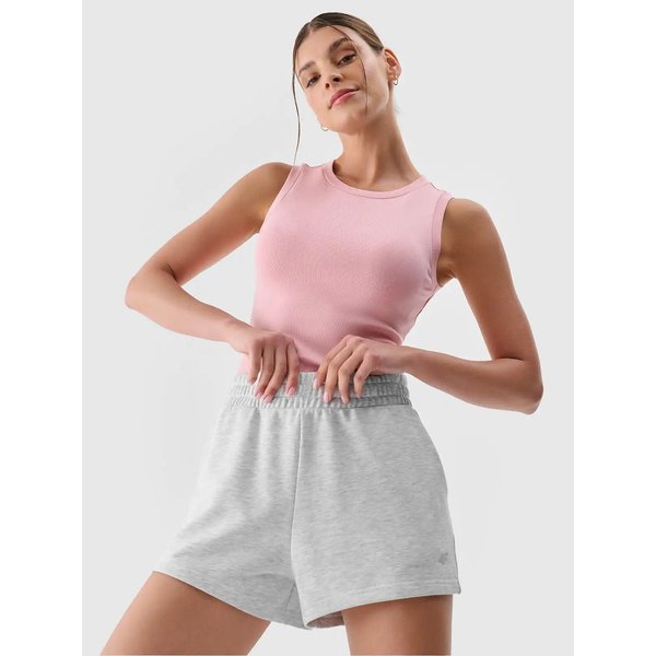 Spodenki damskie TSHOF542 4F - chłodny jasny szary melanż