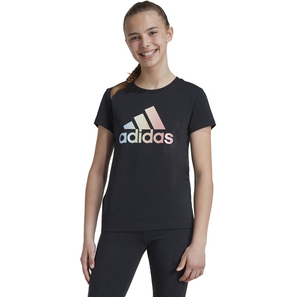 Koszulka juniorska Metallic Print Adidas - biała