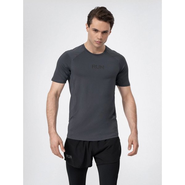 Koszulka męska H4L22 TSMF012 4F - ciemny szary