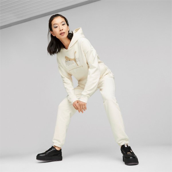 Spodnie dresowe damskie ESS Better Puma - beżowy
