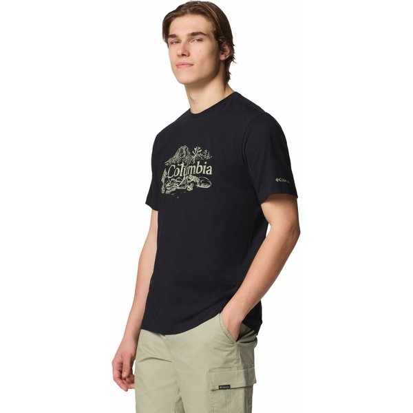 Koszulka męska Kettle River Graphic Columbia - Black/Campsite