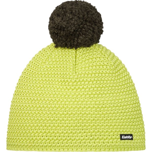 Czapka Merino Jamie Pompon MÜ Eisbar - lemon green/brown