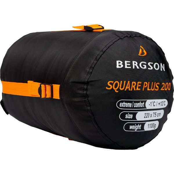 Śpiwór Square Plus 200 Bergson - czarny