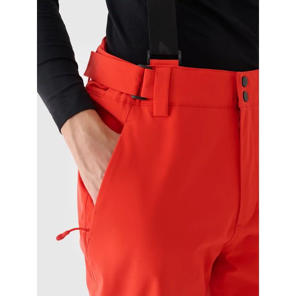 Spodnie narciarskie męskie na szelkach TFTRM0756 4F - czerwony