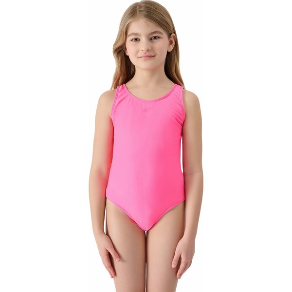 Strój kąpielowy dziewczęcy 4FJWSS24USWSF049 4F - fuksja neon