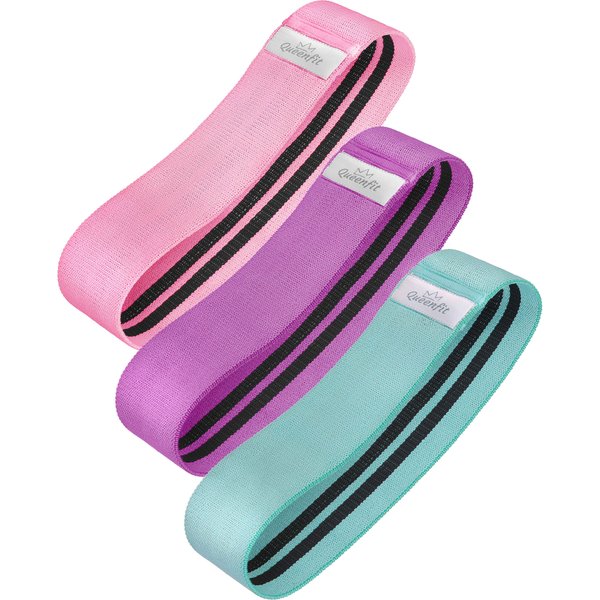 Zestaw gum materiałowych do ćwiczeń Hip Band II 7-35kg 3szt Queenfit