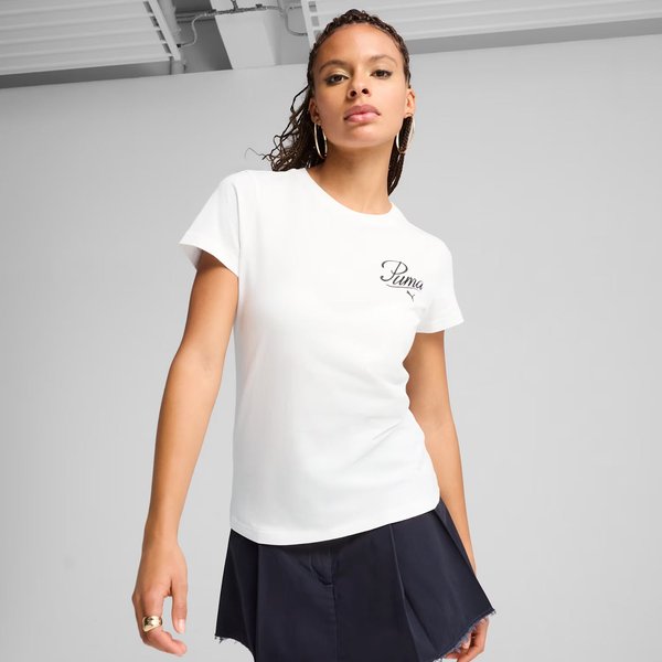 Koszulka damska Ess Script Tee Puma - White