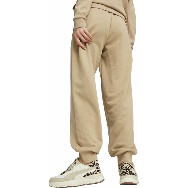 Spodnie dresowe damskie ESS Small Logo Puma - beżowe