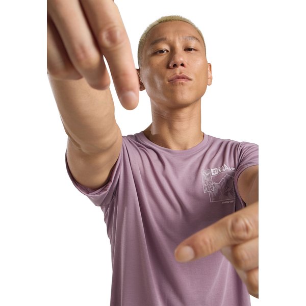 Koszulka męska Vonnan Graphic Jack Wolfskin - wild blossom