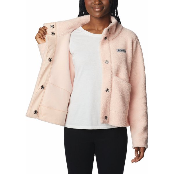 Kurtka polarowa damska Panorama Snap Fleece Jacket Columbia - pomarańczowy