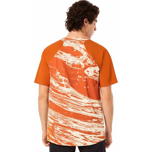 Koszulka rowerowa męska Seeker Airline SS Oakley - Duality Swirl White/Brown