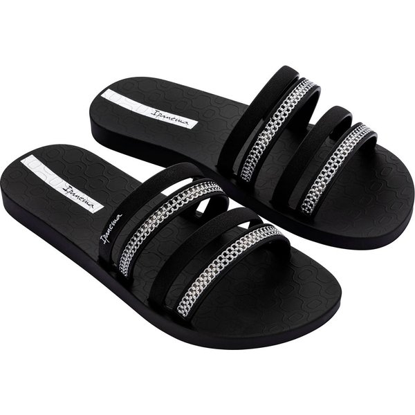 Klapki Mesh Slide II Fem Wm's Ipanema - czarne/srebrne