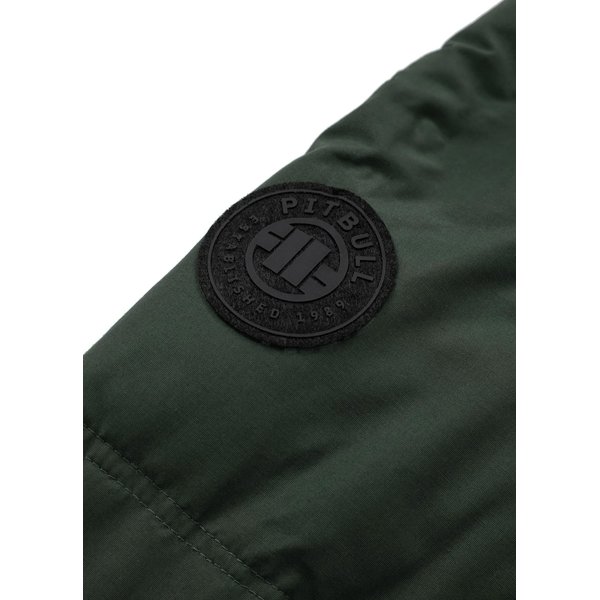 Kurtka męska Burnt Quilted Hooded Jacket Pitbull West Coast - Dark Olive