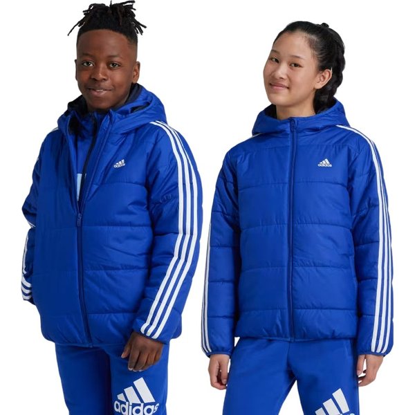 Kurtka juniorska Ess 3S Pad Adidas - niebieska