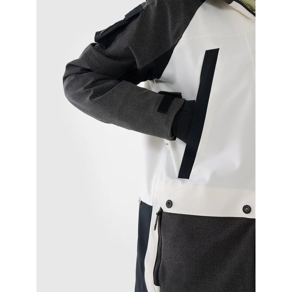 Kurtka snowboardowa damska TTJAF587 4F - złamana biel