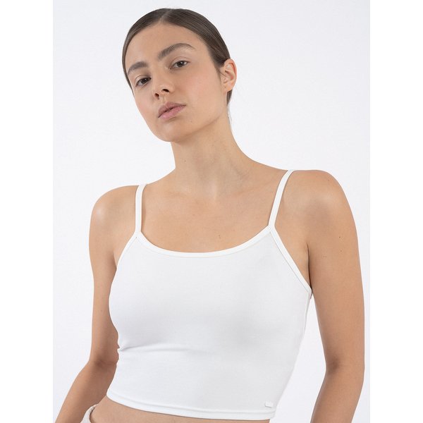 Top damski 4FAW23TTSHF0905 4F - kremowy