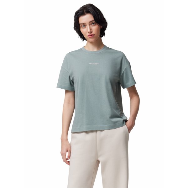 Koszulka damska OTHWSS24TTSHF1477 Outhorn - morska zieleń