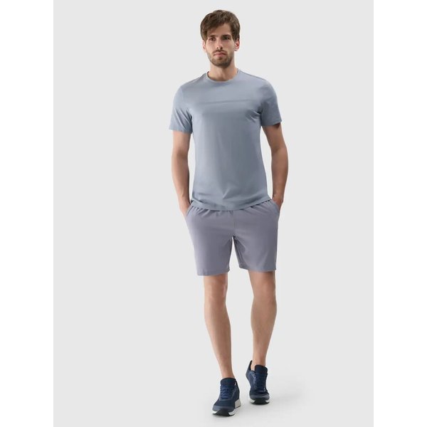 Koszulka męska TTSHM2077 4F - chłodny jasny szary