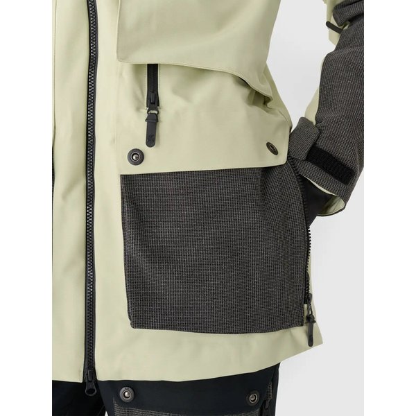 Kurtka snowboardowa damska TTJAF587 4F - oliwkowy