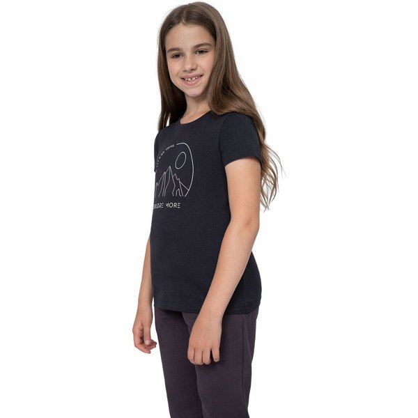 Koszulka dziewczęca 4FJSS23TTSHF387 4F - ciemny granat