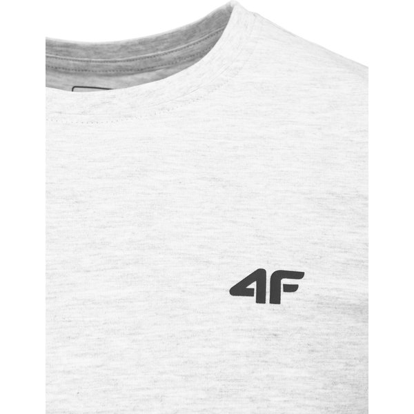 Koszulka męska TTSHM2256 4F - chłodny jasny szary melanż