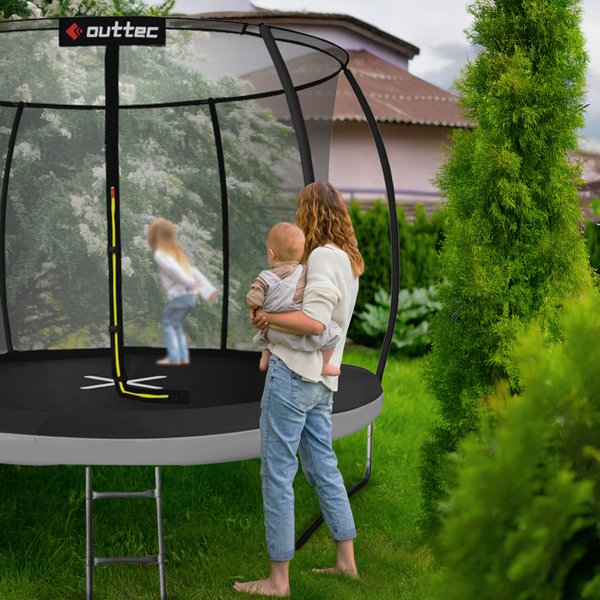Trampolina Pumpkin 305cm 10ft Outtec - czarna/szara