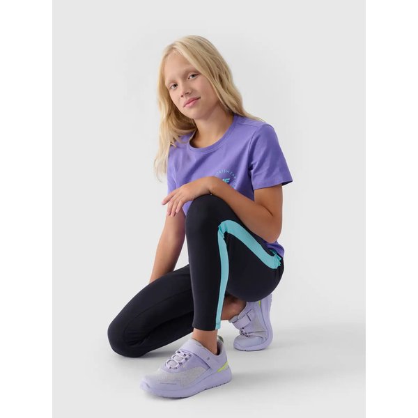 Legginsy dziewczęce TTIGF170 4F - głęboka czerń